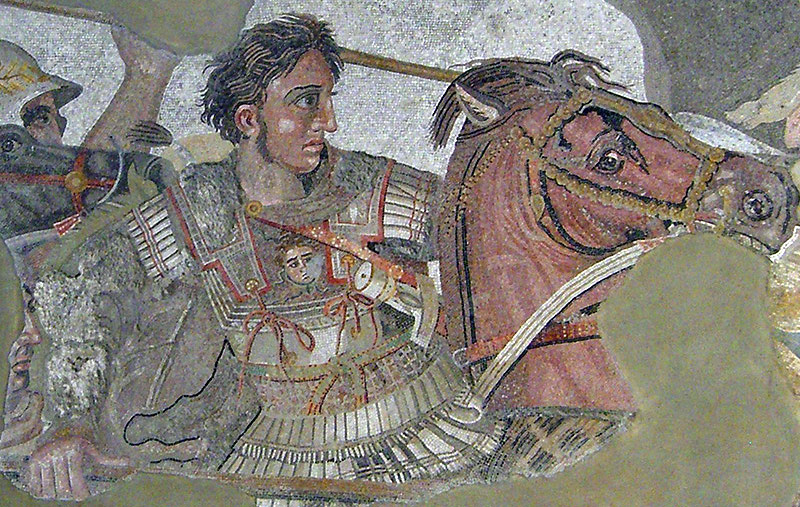 Alexander in der Schlacht gegen Dareios